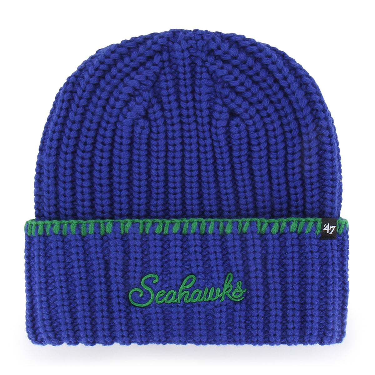 SEATTLE SEAHAWKS HISTORIC BLANKET STITCH '47 WOMEN'S CUFF KNIT