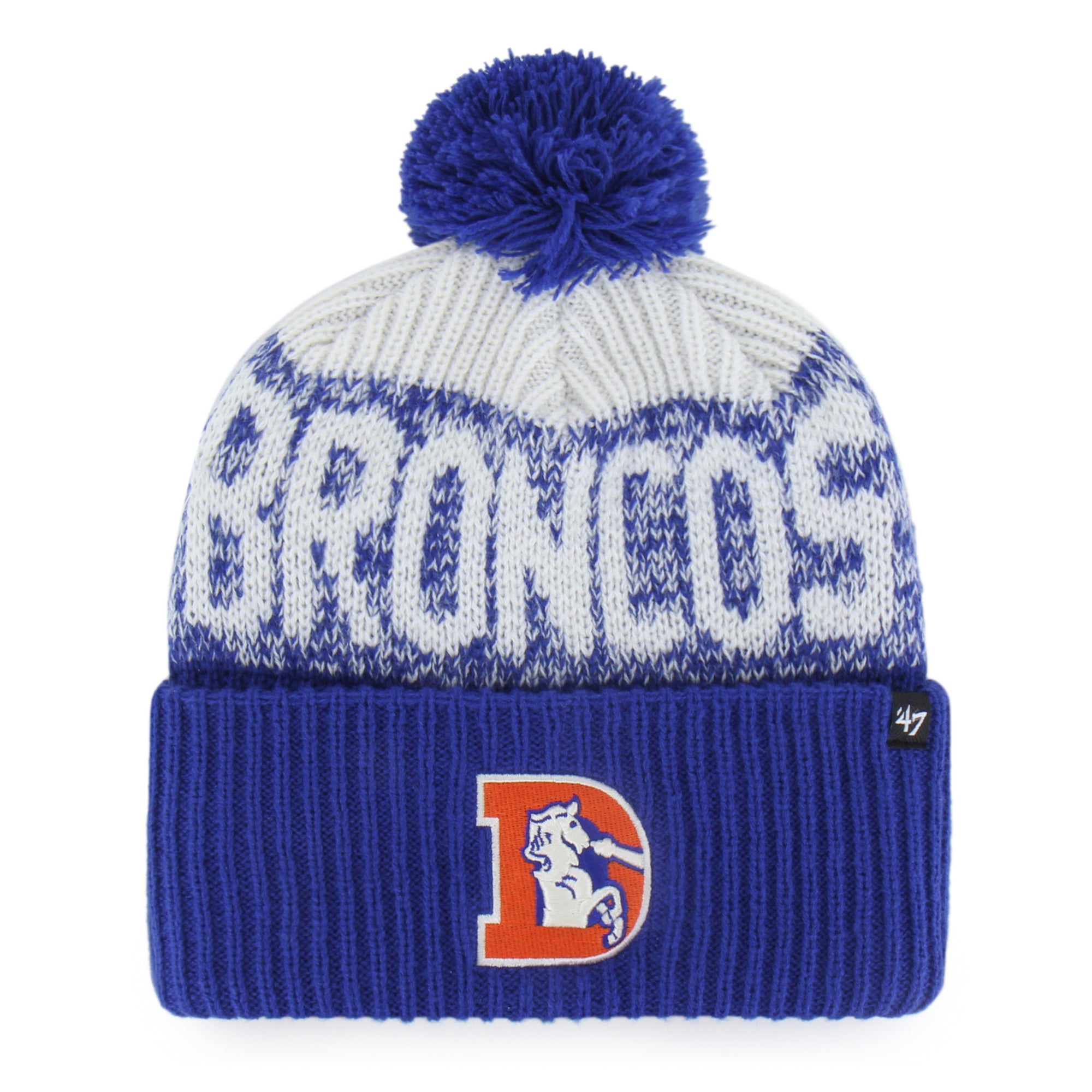 Denver Broncos Historic Bone Chill '47 Cuff Knit