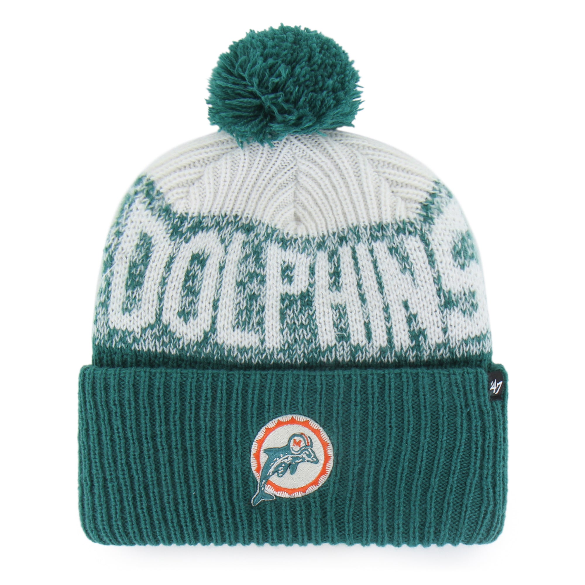 Miami Dolphins Historic Bone Chill '47 Cuff Knit