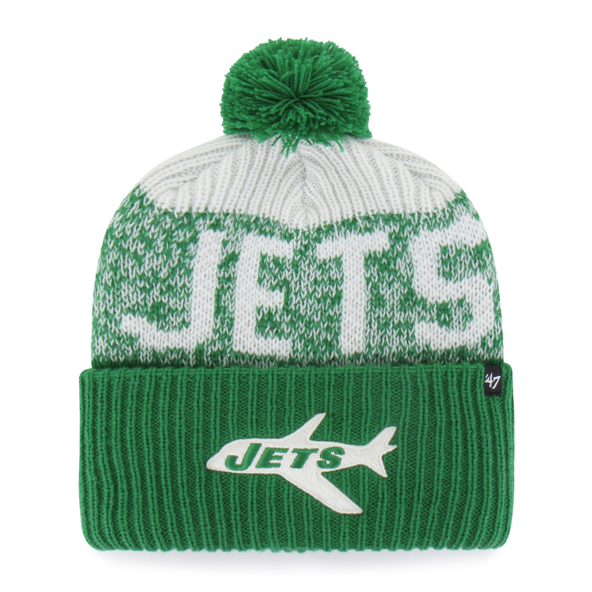 New York Jets Historic Bone Chill '47 Cuff Knit