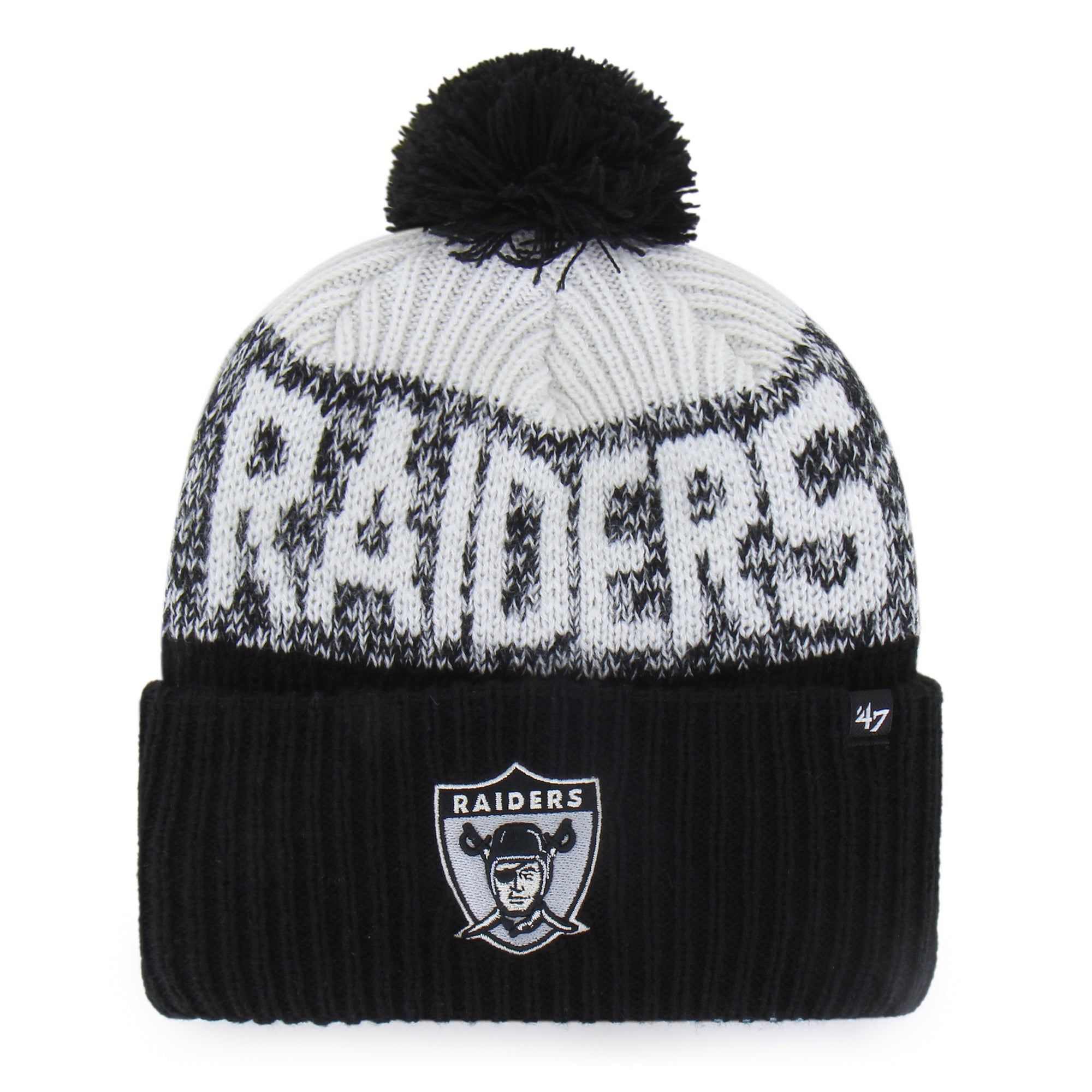 Las Vegas Raiders Historic Bone Chill '47 Cuff Knit