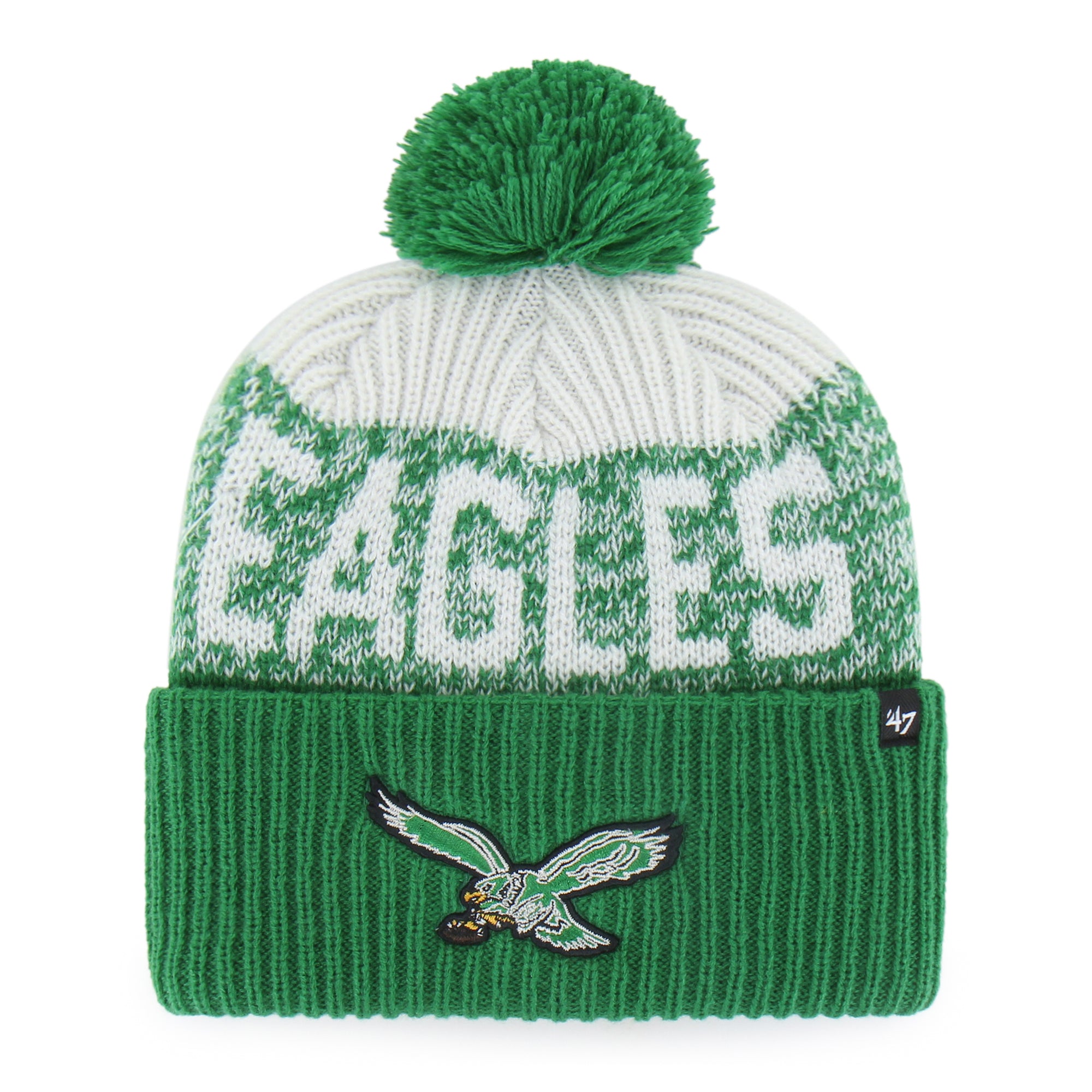 Philadelphia Eagles Historic Bone Chill '47 Cuff Knit