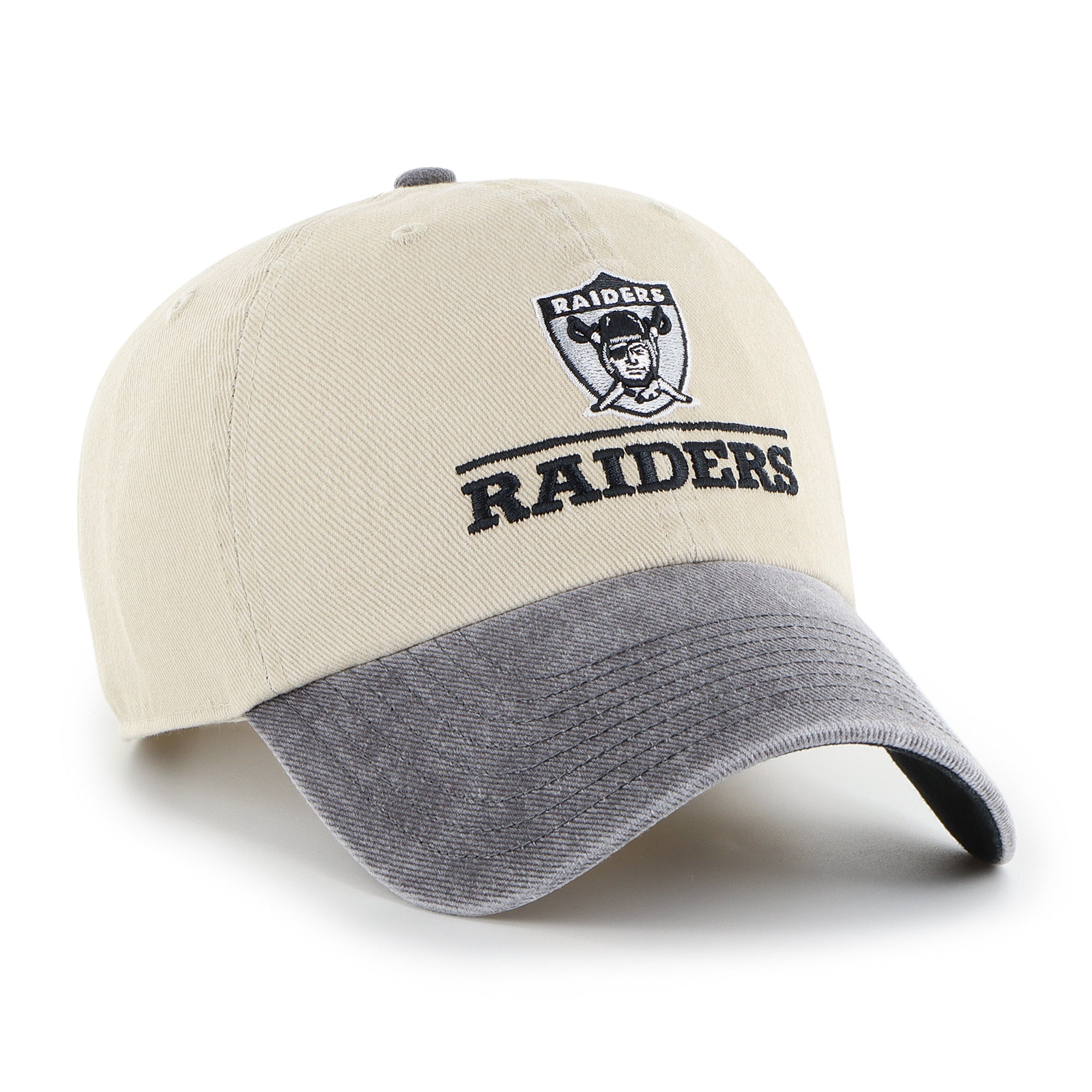 LAS VEGAS RAIDERS HISTORIC LOGO LINE TWO TONE '47 CLEAN UP