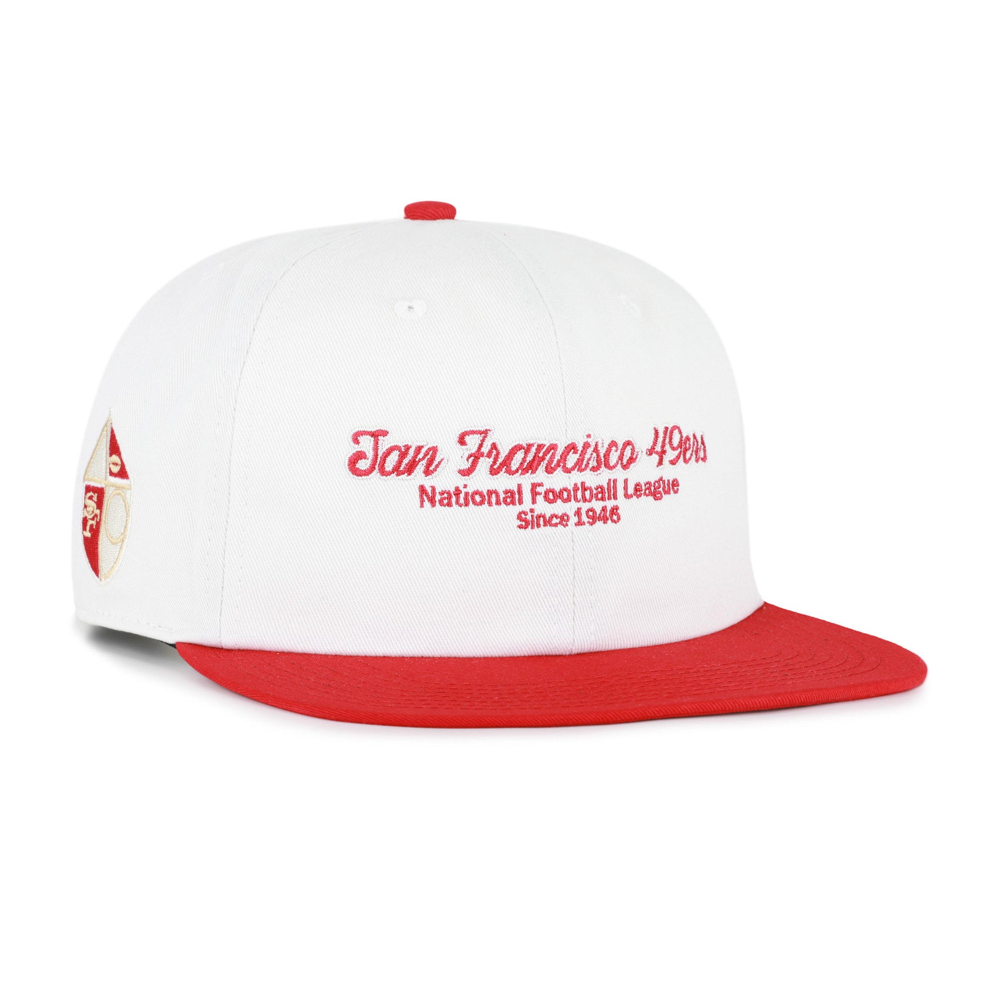 SAN FRANCISCO 49ERS HISTORIC SCRIPT STACK '47 CAPTAIN RL RELAXED