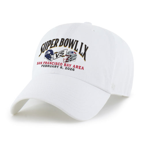 SEATTLE SEAHAWKS VS NEW ENGLAND PATRIOTS SUPER BOWL LX DUELING '47 CLEAN UP