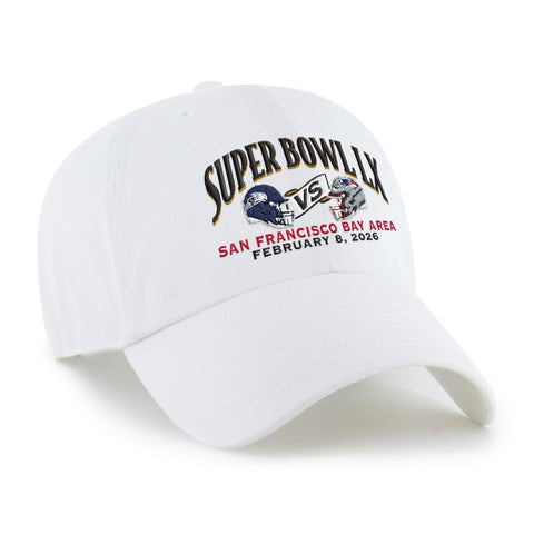 SEATTLE SEAHAWKS VS NEW ENGLAND PATRIOTS SUPER BOWL LX DUELING '47 CLEAN UP