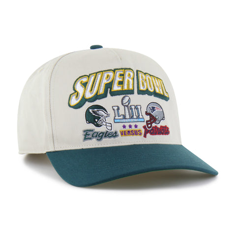 PHILADELPHIA EAGLES X NEW ENGLAND PATRIOTS SUPER BOWL GRIDIRON DUELING ARCH CHAMP '47 HITCH RF RELAXED FIT