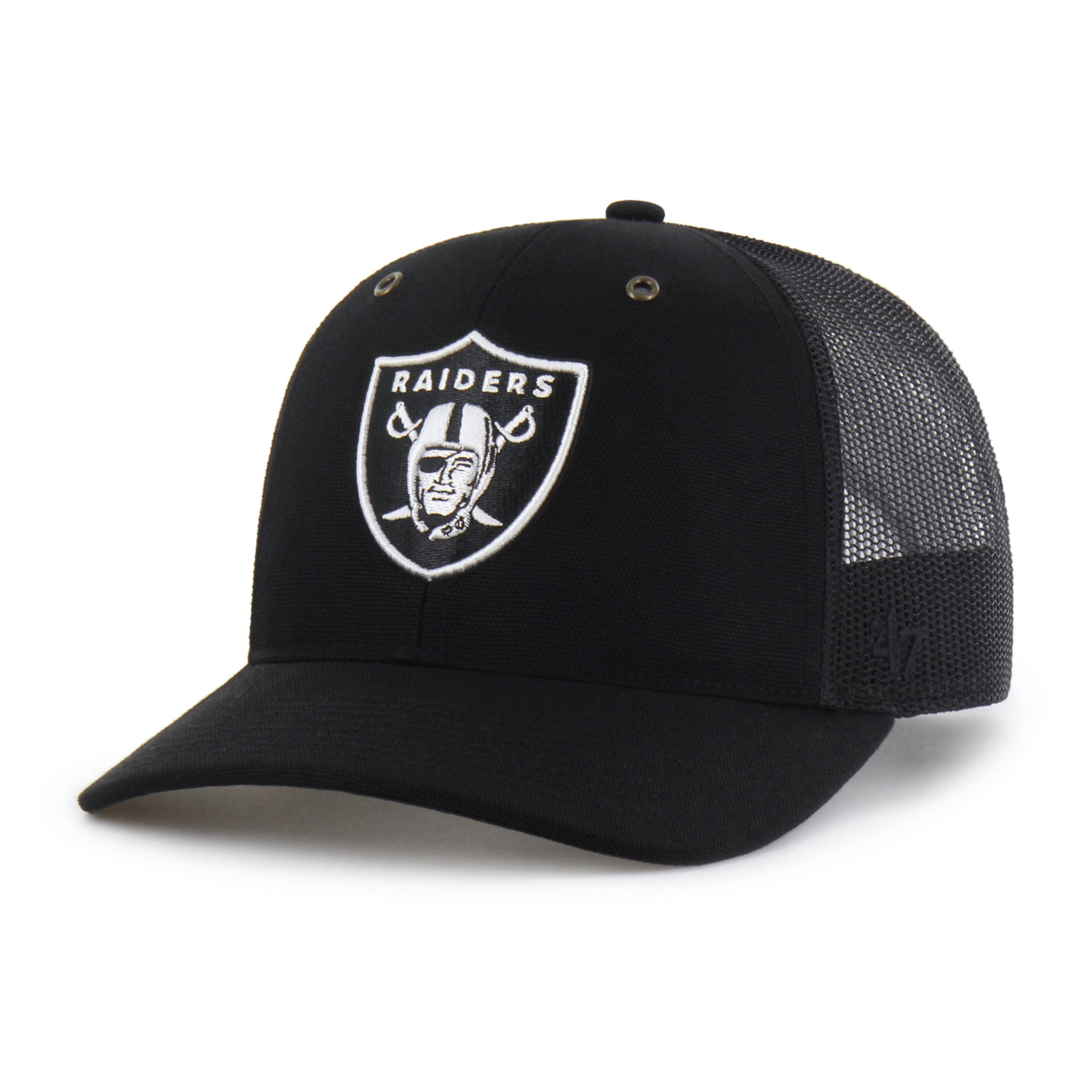 キャップ Carhartt RAIDERS 47Brand LAS VEGAS RAIDERS CARHARTT '47 TRUCKER RF RELAXED FIT - Black