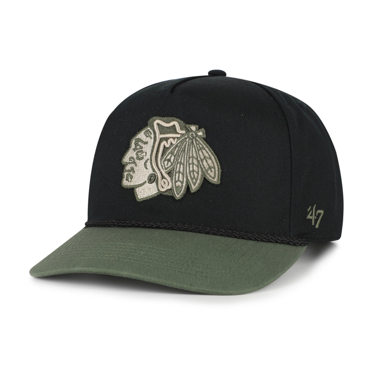 CHICAGO BLACKHAWKS KHAKI ACCENTS '47 HITCH