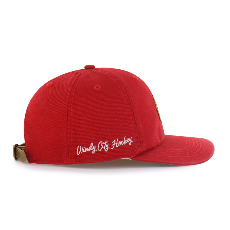 CHICAGO BLACKHAWKS CHAIN SIDE STITCH '47 CLEAN UP FLAT BRIM
