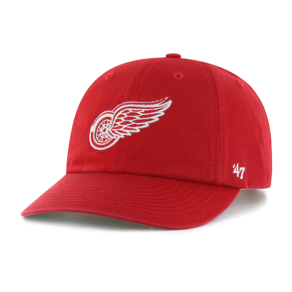 DETROIT RED WINGS CHAIN SIDE STITCH '47 CLEAN UP ROUND VISOR