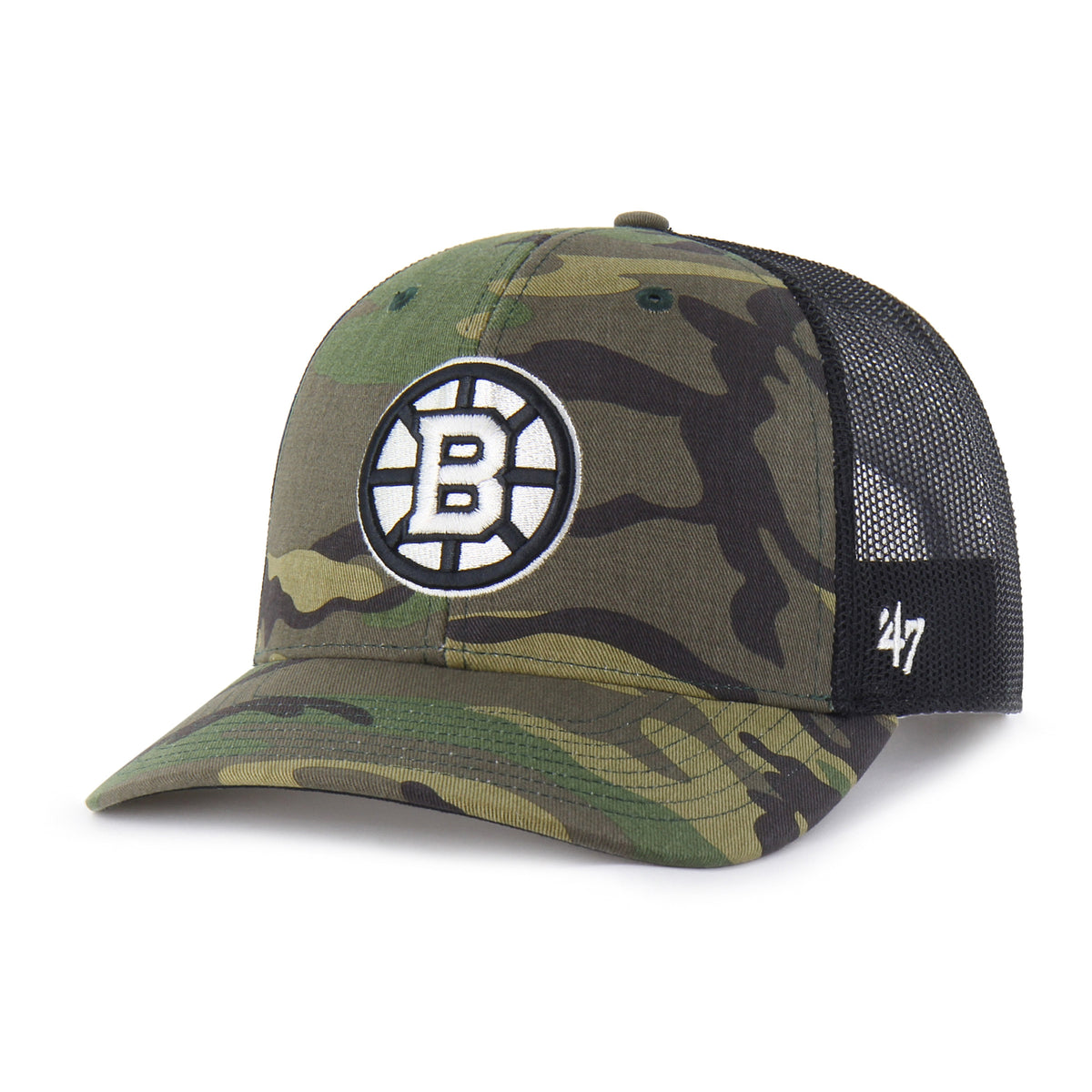 BOSTON BRUINS CAMO '47 TRUCKER