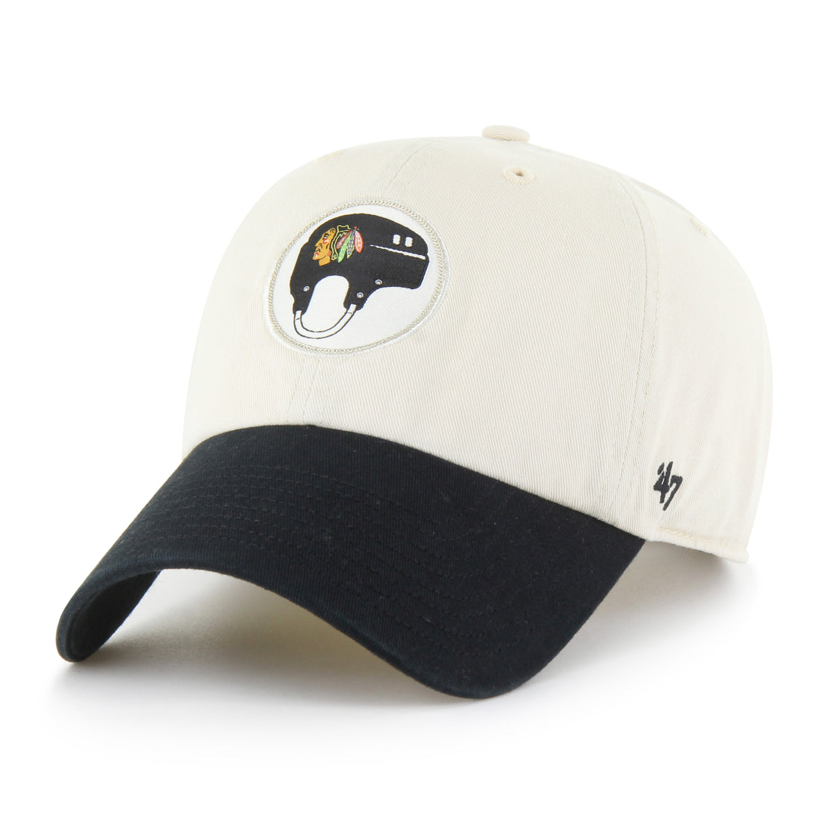 CHICAGO BLACKHAWKS HARD HAT TWO TONE '47 CLEAN UP
