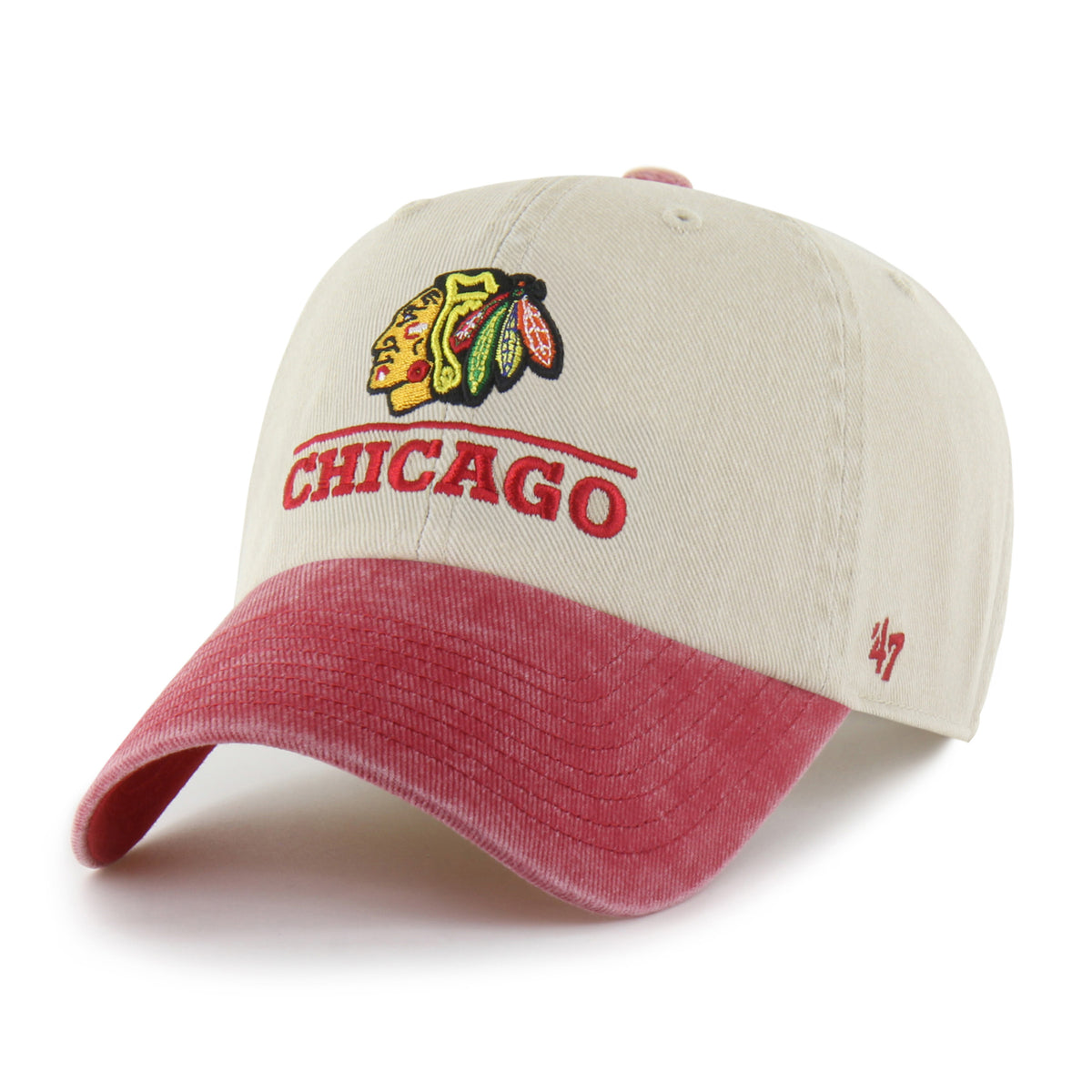 CHICAGO BLACKHAWKS LOGO LINE TWO TONE '47 CLEAN UP