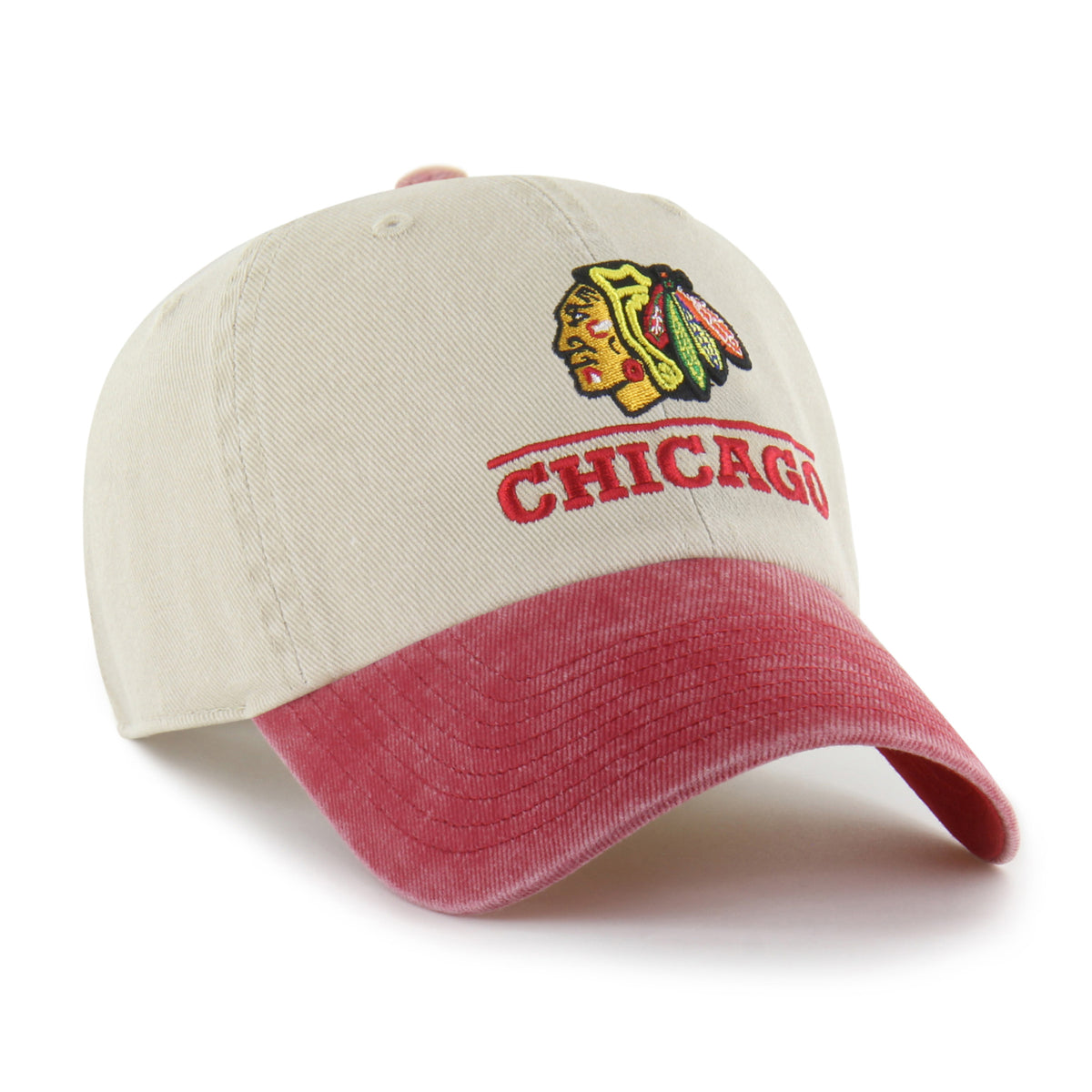 CHICAGO BLACKHAWKS LOGO LINE TWO TONE '47 CLEAN UP
