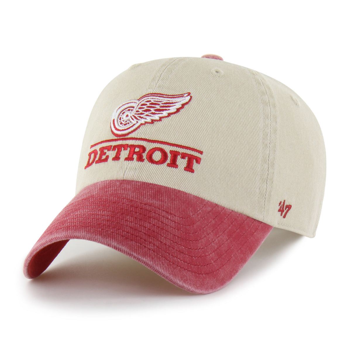DETROIT RED WINGS LOGO LINE TWO TONE '47 CLEAN UP