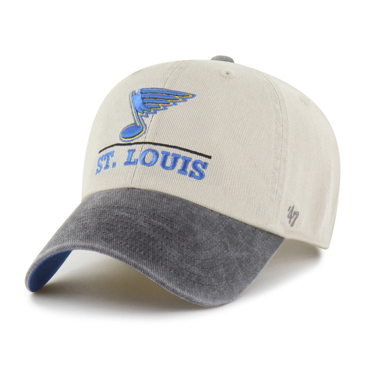 ST LOUIS BLUES LOGO LINE TWO TONE '47 CLEAN UP