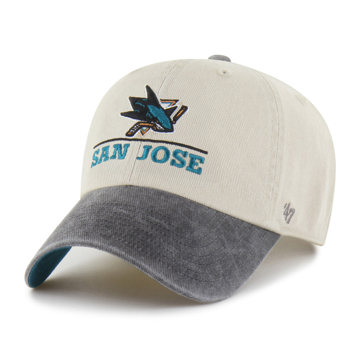 SAN JOSE SHARKS LOGO LINE TWO TONE '47 CLEAN UP