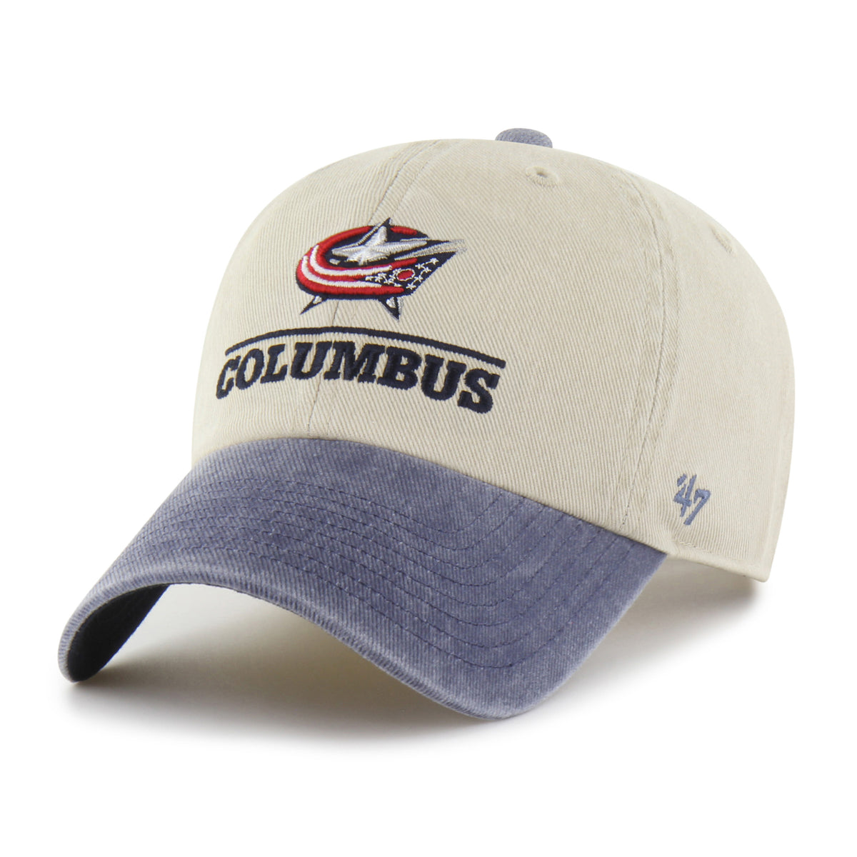 COLUMBUS BLUE JACKETS LOGO LINE TWO TONE '47 CLEAN UP
