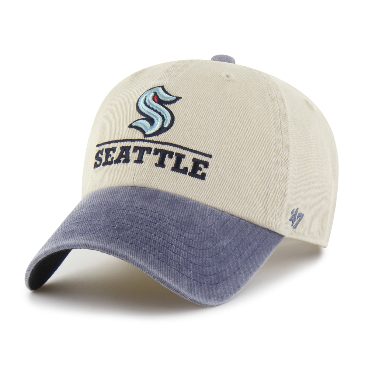 SEATTLE KRAKEN LOGO LINE TWO TONE '47 CLEAN UP