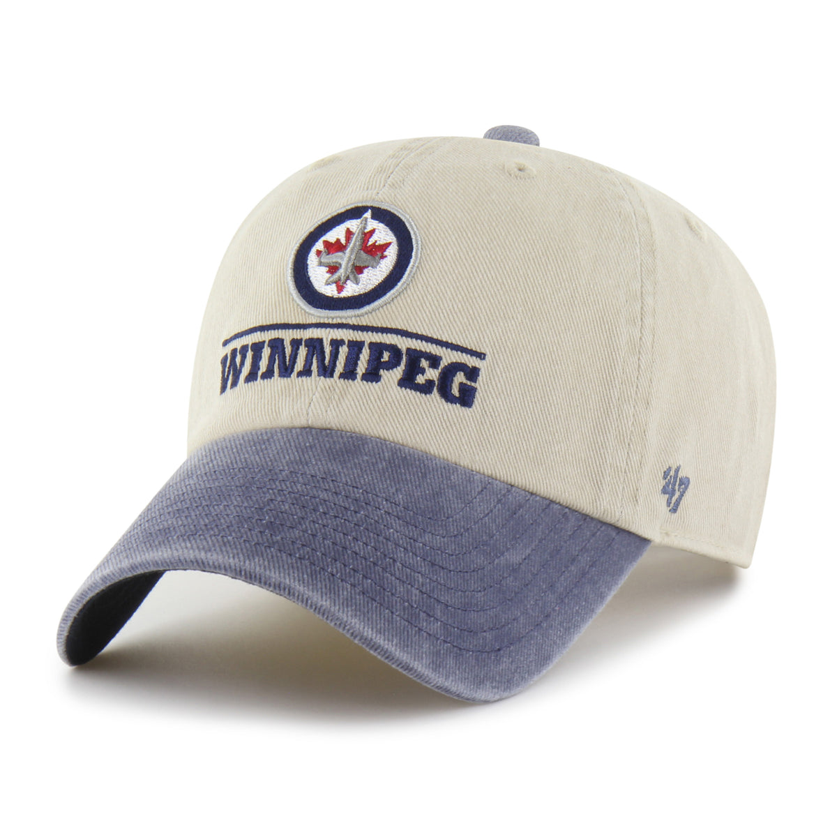WINNIPEG JETS LOGO LINE TWO TONE '47 CLEAN UP