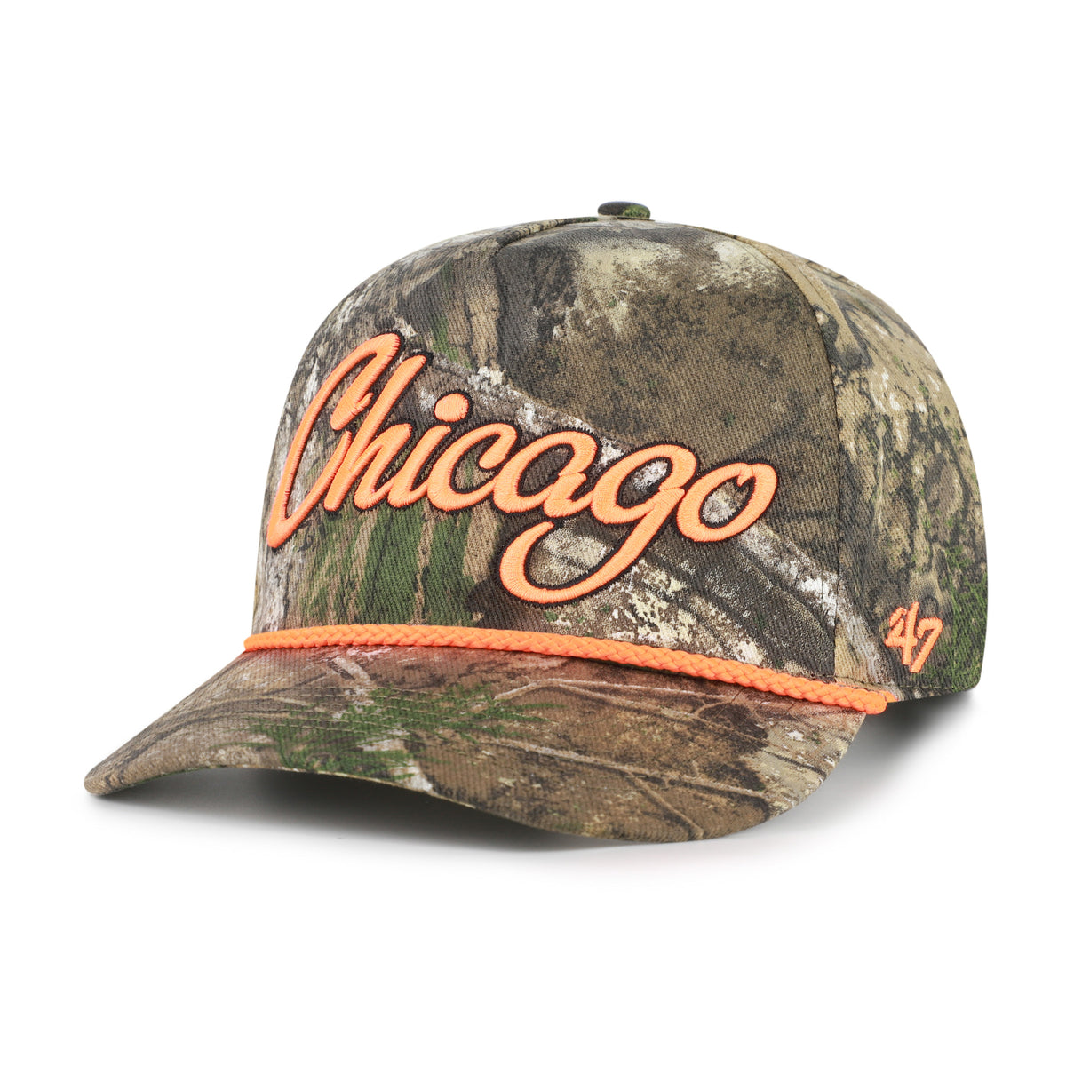 CHICAGO BLACKHAWKS OVERHAND SCRIPT REALTREE '47 HITCH