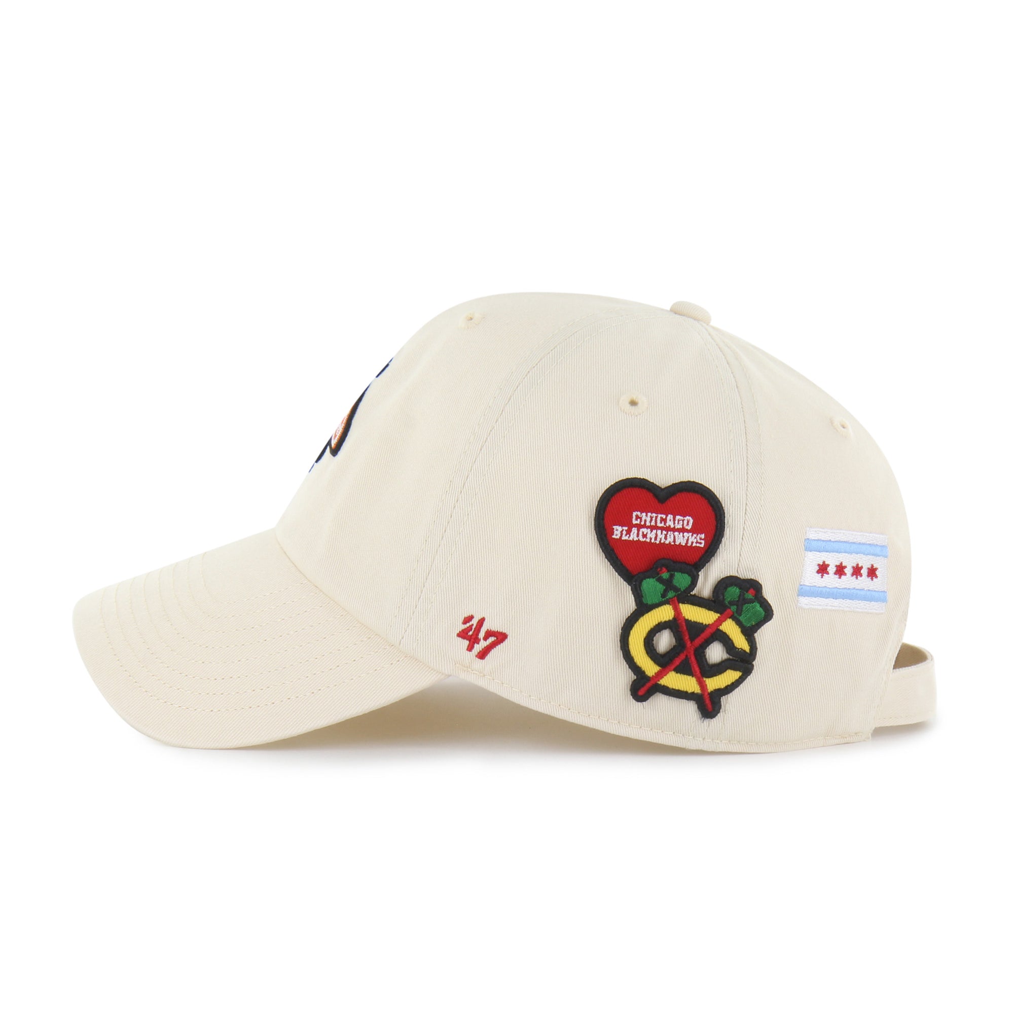 CHICAGO BLACKHAWKS BADGES '47 CLEAN UP