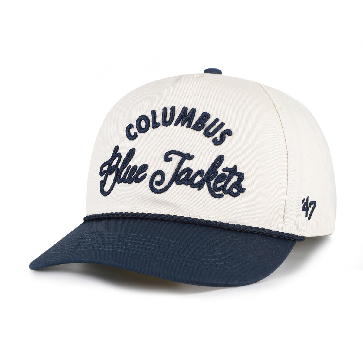 COLUMBUS BLUE JACKETS ROPE SCRIPT '47 HITCH RF RELAXED FIT