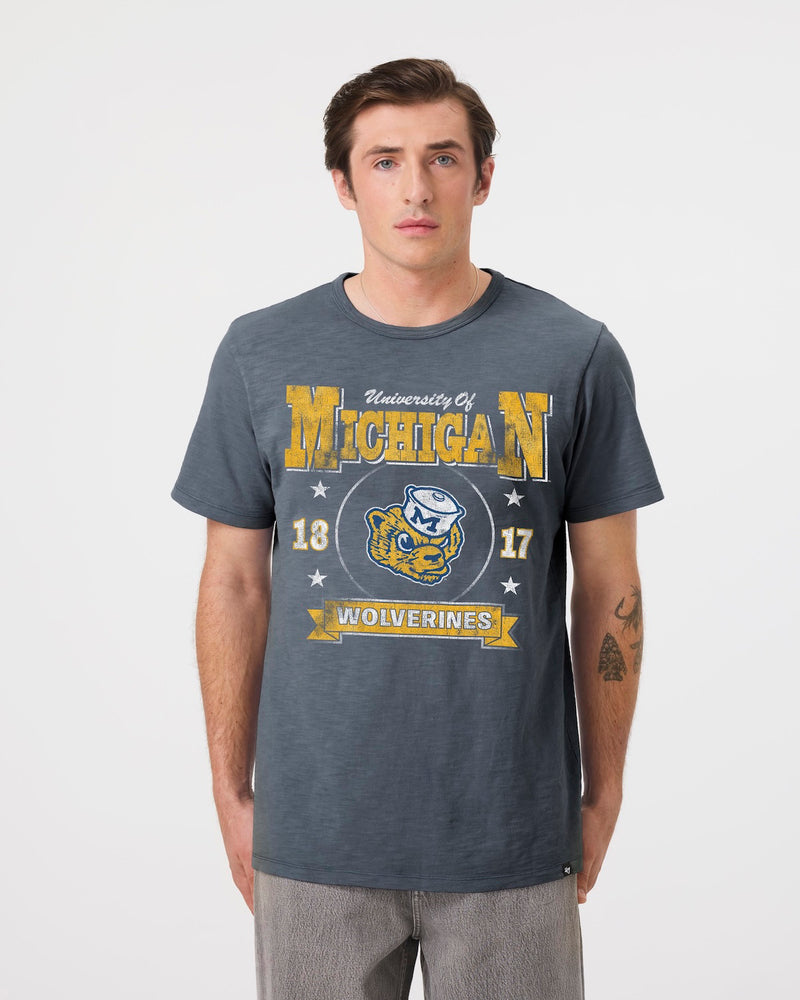 MICHIGAN WOLVERINES VINTAGE HOLT HEAVY '47 SLUB TEE