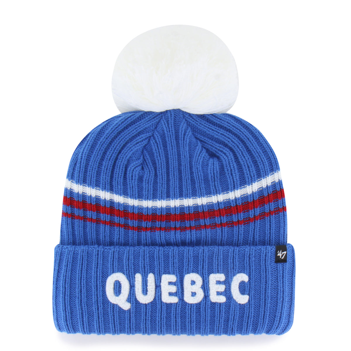 QUEBEC NORDIQUES VINTAGE FUZZY SCRIPT '47 CUFF KNIT