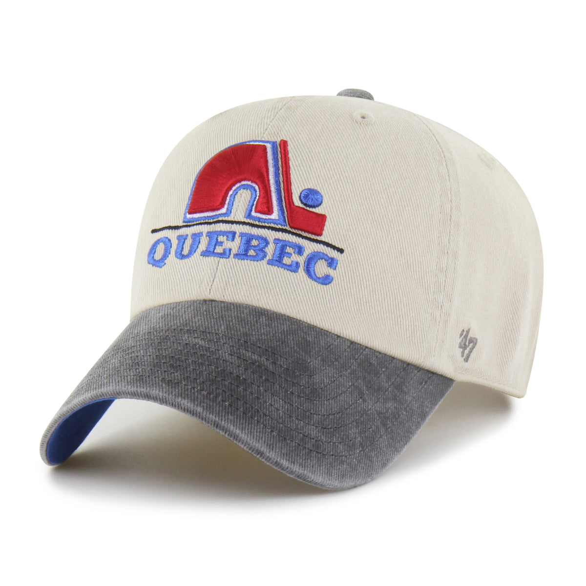 QUEBEC NORDIQUES VINTAGE LOGO LINE TWO TONE '47 CLEAN UP