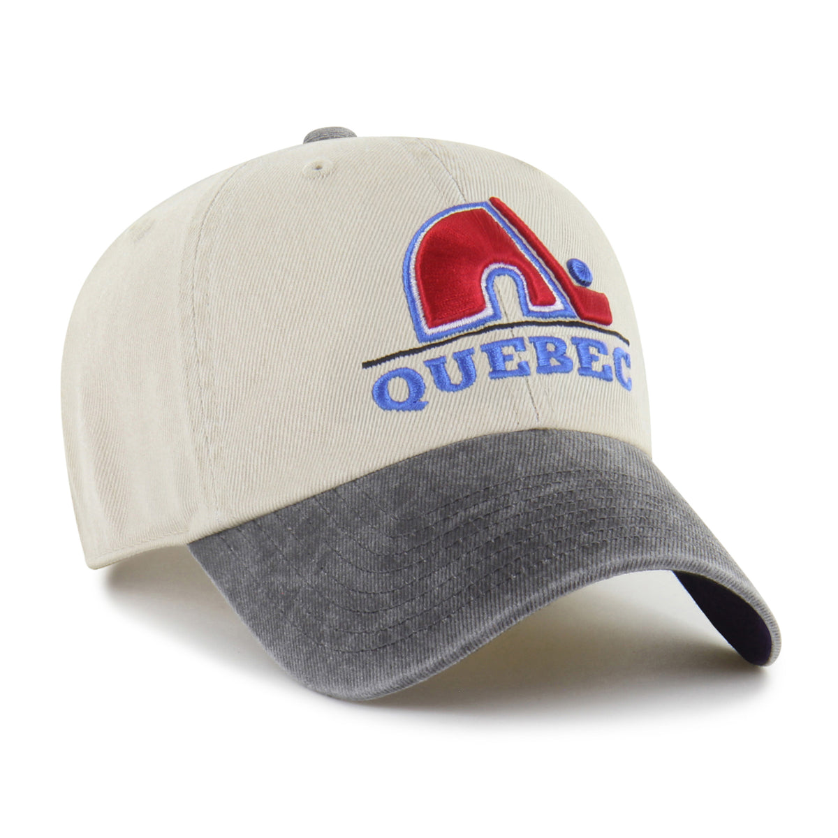 QUEBEC NORDIQUES VINTAGE LOGO LINE TWO TONE '47 CLEAN UP
