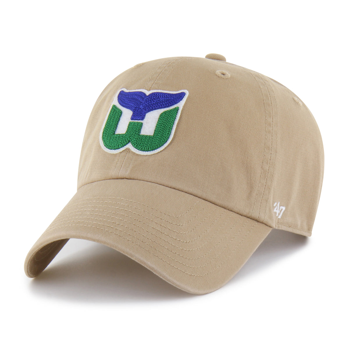 HARTFORD WHALERS VINTAGE SMALL BACK SHIELD '47 CLEAN UP