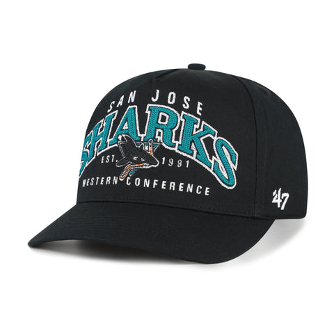 SAN JOSE SHARKS VINTAGE SMALL BACK SHIELD '47 HITCH