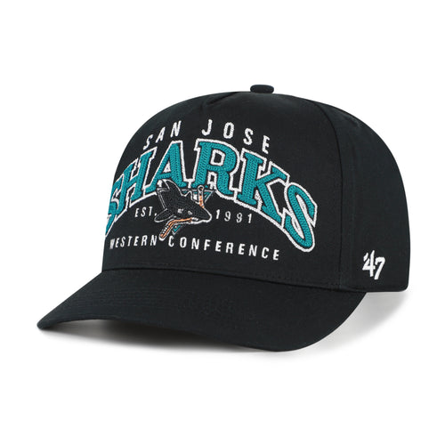 SAN JOSE SHARKS VINTAGE SMALL BACK SHIELD '47 HITCH