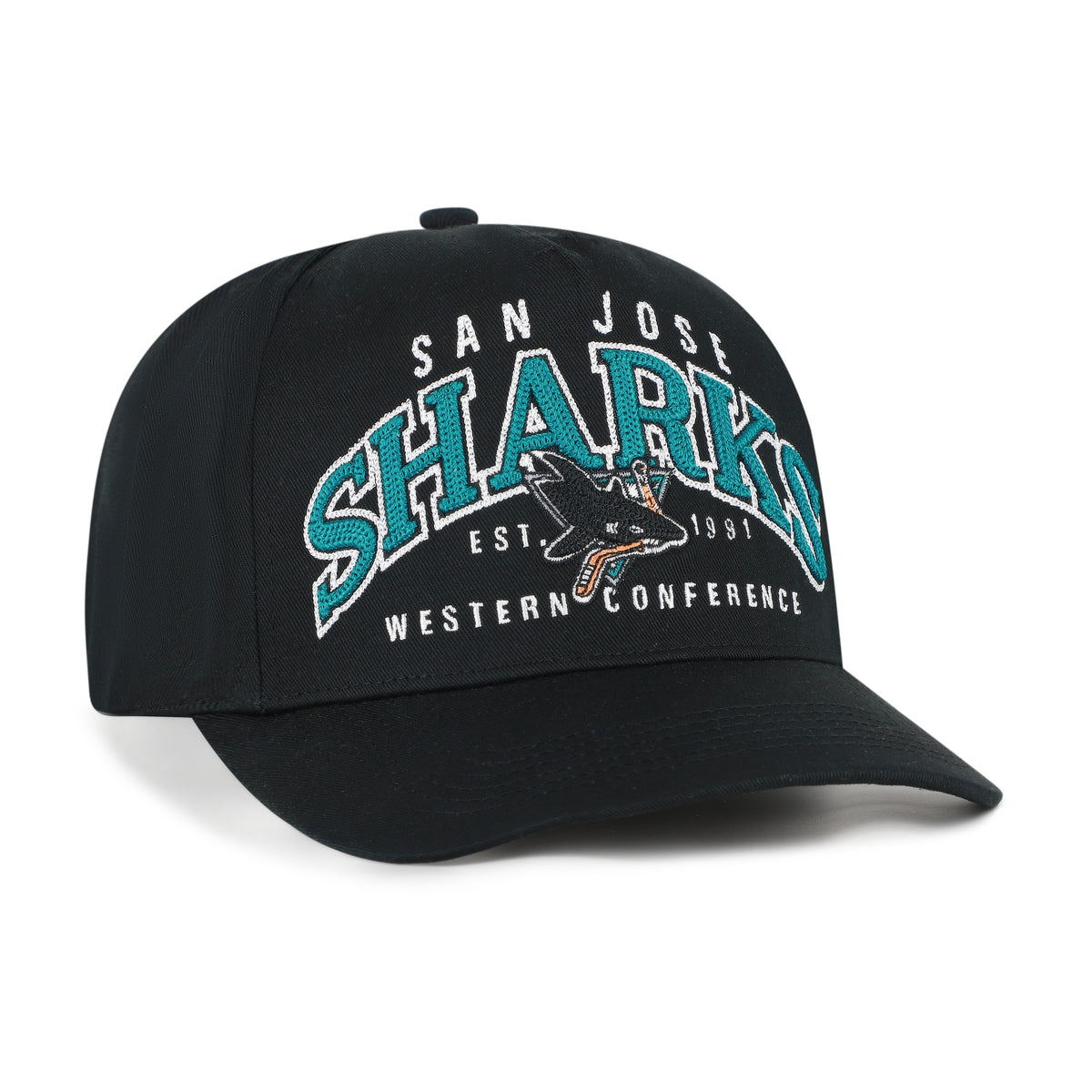 SAN JOSE SHARKS VINTAGE SMALL BACK SHIELD '47 HITCH