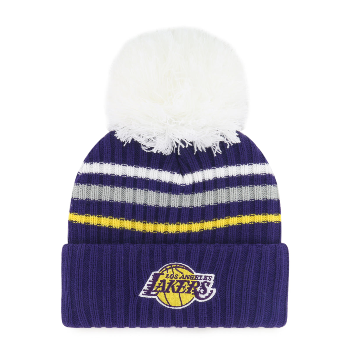 LOS ANGELES LAKERS FUZZY SCRIPT '47 CUFF KNIT