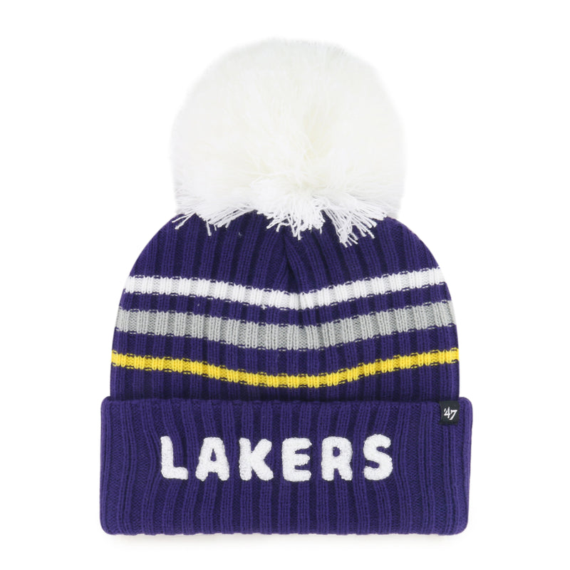 LOS ANGELES LAKERS FUZZY SCRIPT '47 CUFF KNIT