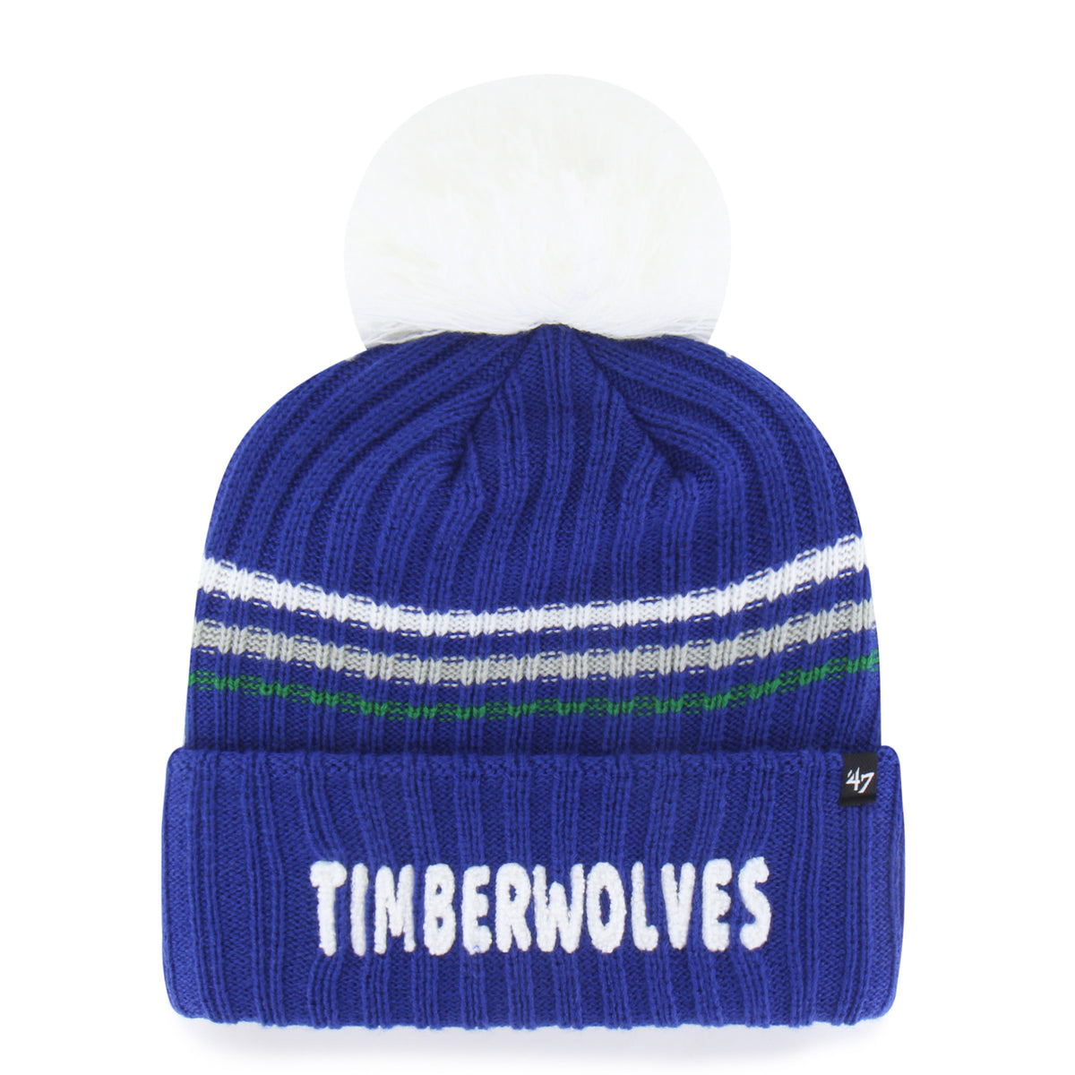 MINNESOTA TIMBERWOLVES FUZZY SCRIPT 47 CUFF KNIT