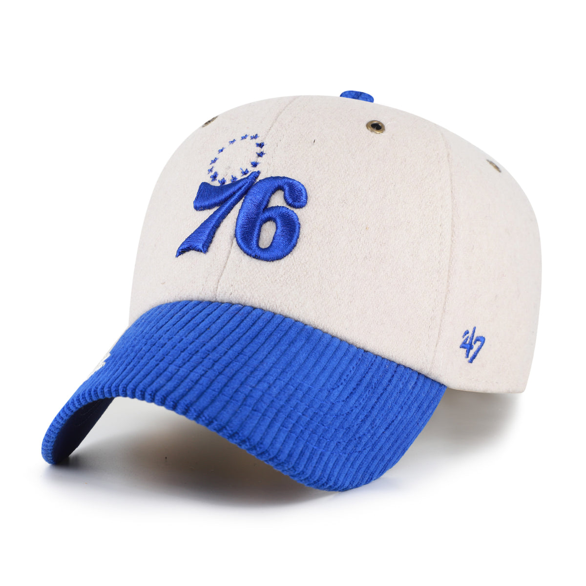 PHILADELPHIA 76ERS ROPE SCRIPT TWO TONE '47 CLEAN UP