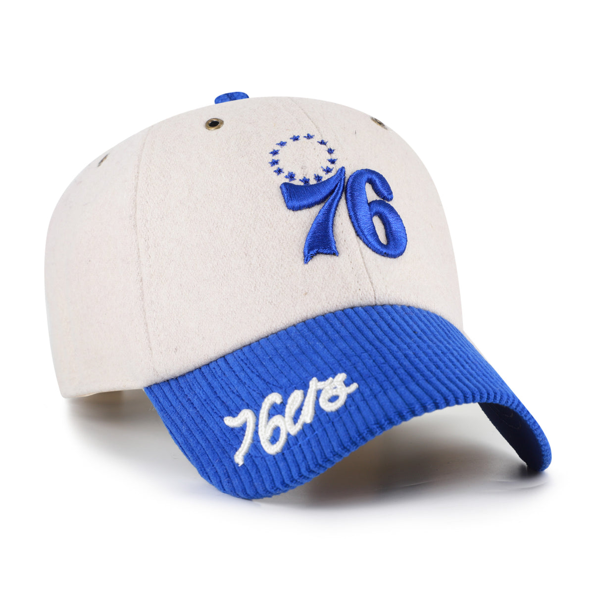 PHILADELPHIA 76ERS ROPE SCRIPT TWO TONE '47 CLEAN UP