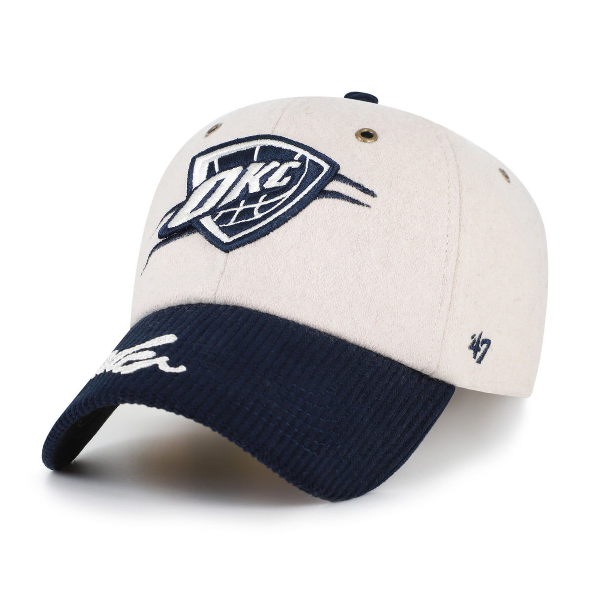 OKLAHOMA CITY THUNDER ROPE SCRIPT TWO TONE '47 CLEAN UP