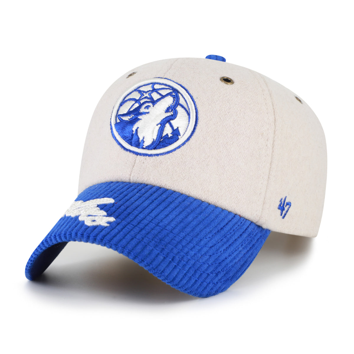 MINNESOTA TIMBERWOLVES ROPE SCRIPT TWO TONE '47 CLEAN UP