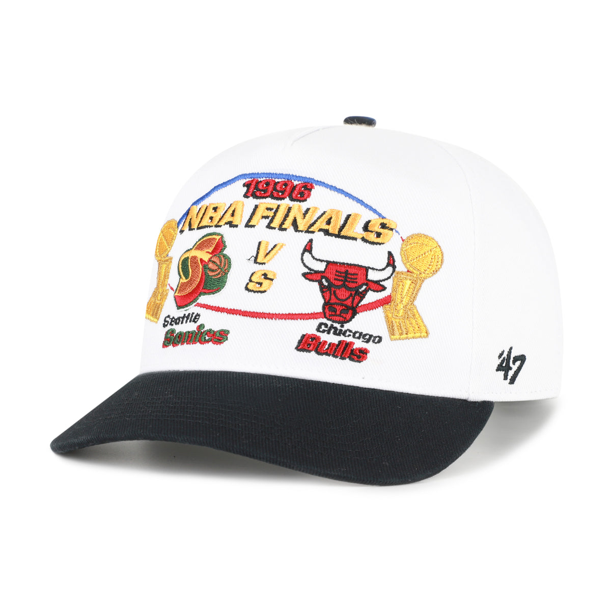 SEATTLE SONICS VS. CHICAGO BULLS NBA FINALS DUELING '47 HITCH