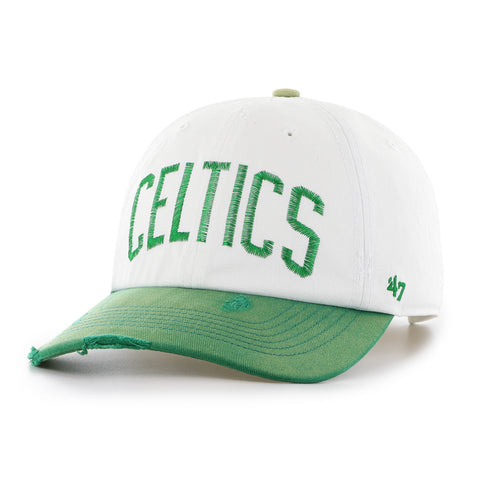 BOSTON CELTICS HARDWOOD CLASSICS WORN SCRIPT '47 CLEAN UP MF MID FIT