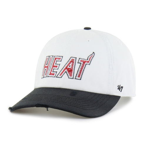 MIAMI HEAT HARDWOOD CLASSICS WORN SCRIPT '47 CLEAN UP MF MID FIT