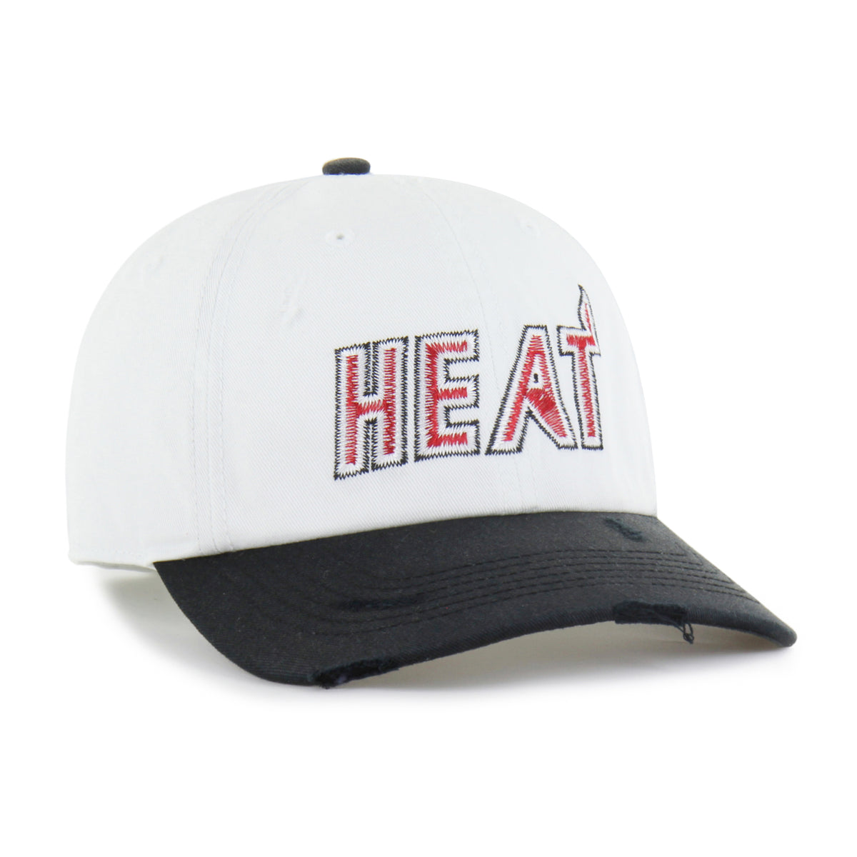 MIAMI HEAT HARDWOOD CLASSICS WORN SCRIPT '47 CLEAN UP MF MID FIT