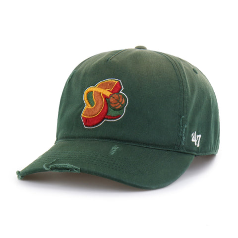 SEATTLE SUPERSONICS HARDWOOD CLASSICS WORN '47 HITCH LC LOW CROWN