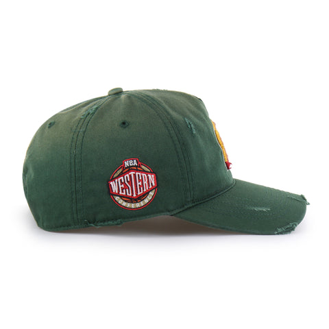 SEATTLE SUPERSONICS HARDWOOD CLASSICS WORN '47 HITCH LC LOW CROWN