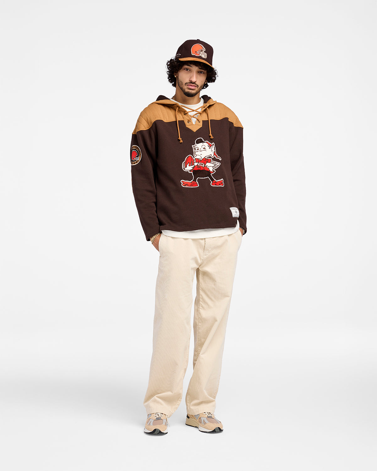 CLEVELAND BROWNS HISTORIC FLANNAGAN '47 WINGBACK LACER